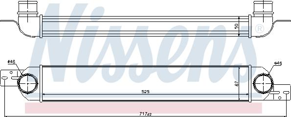 Nissens 96717 - Интеркулер autocars.com.ua