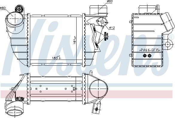 Nissens 96747 - Интеркулер autocars.com.ua