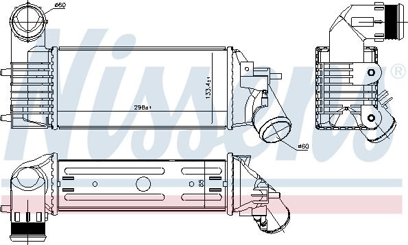 Nissens 96765 - Интеркулер autocars.com.ua