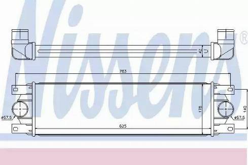 Nissens 96768 - Интеркулер autocars.com.ua