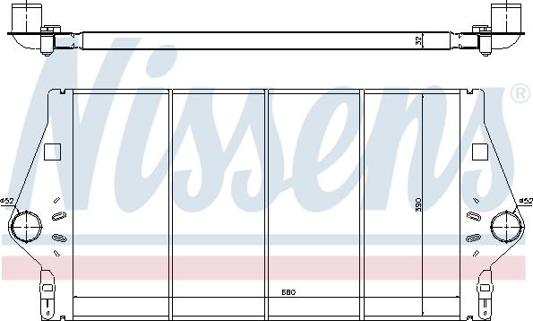 Nissens 96779 - Интеркулер autocars.com.ua