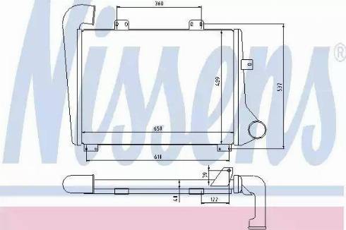 Nissens 96956 - Интеркулер autocars.com.ua