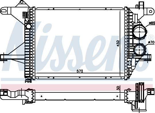 Nissens 96976 - Интеркулер autocars.com.ua