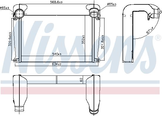 Nissens 96986 - Интеркулер autocars.com.ua