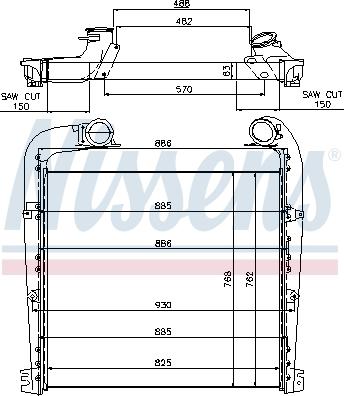 Nissens 97029 - Интеркулер autocars.com.ua