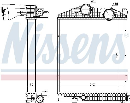 Nissens 97033 - Интеркулер autocars.com.ua