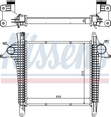 Nissens 97057 - Интеркулер, теплообменник турбины autodnr.net