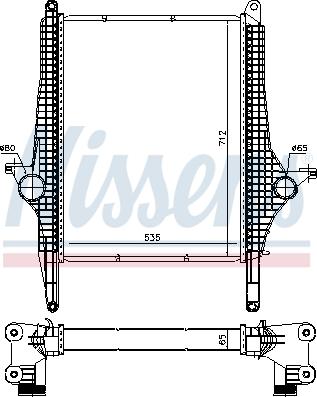 Nissens 97067 - Интеркулер autocars.com.ua