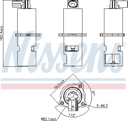 Nissens 98154 - Клапан возврата ОГ avtokuzovplus.com.ua