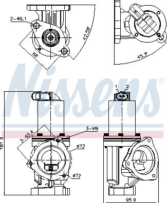 Nissens 98167 - Клапан возврата ОГ autodnr.net