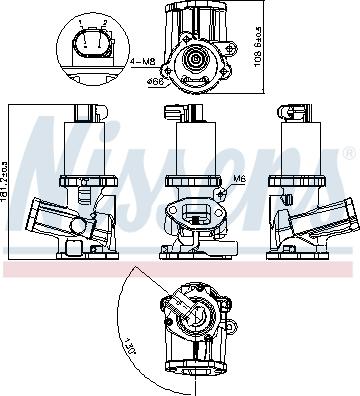 Nissens 98175 - Клапан повернення ОГ autocars.com.ua