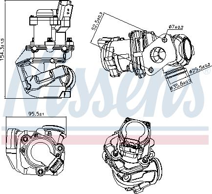 Nissens 98188 - Клапан повернення ОГ autocars.com.ua