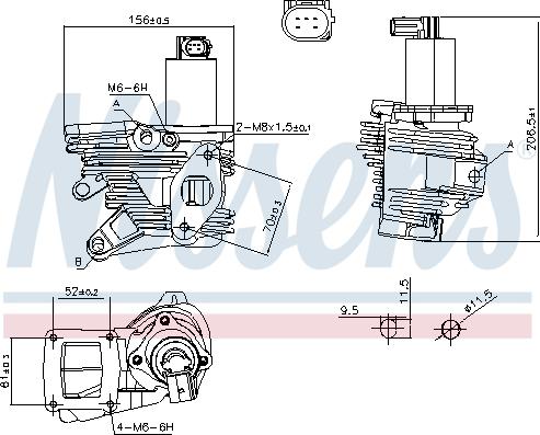 Nissens 98189 - Клапан повернення ОГ autocars.com.ua