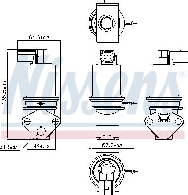 Nissens 98202 - Клапан повернення ОГ autocars.com.ua