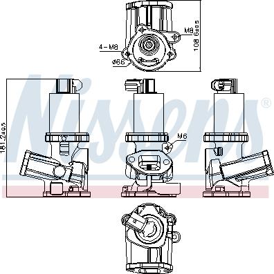 Nissens 98210 - Клапан повернення ОГ autocars.com.ua