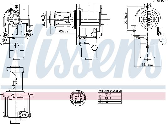 Nissens 98216 - Клапан повернення ОГ autocars.com.ua