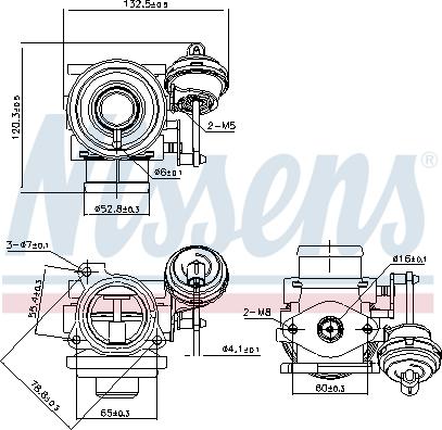 Nissens 98225 - Клапан повернення ОГ autocars.com.ua