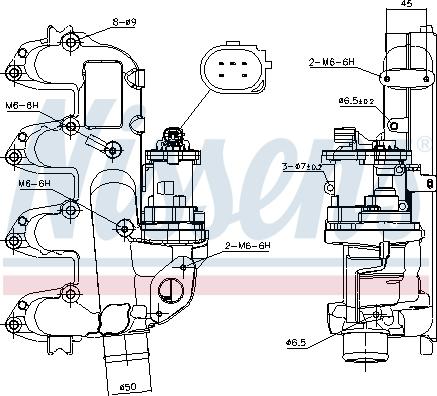 Nissens 98234 - Клапан повернення ОГ autocars.com.ua