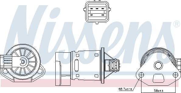 Nissens 98246 - Клапан повернення ОГ autocars.com.ua