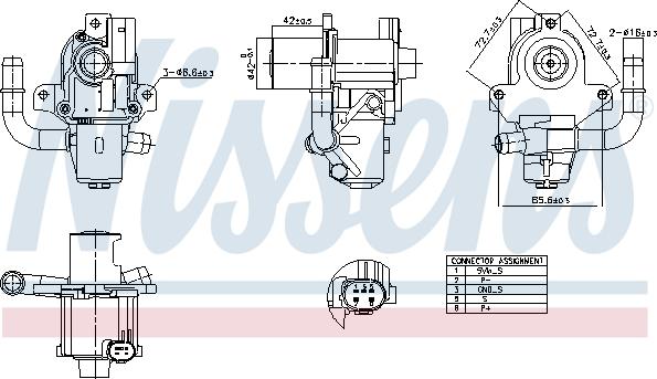 Nissens 98264 - Клапан возврата ОГ autodnr.net