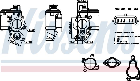 Nissens 98265 - Клапан возврата ОГ avtokuzovplus.com.ua