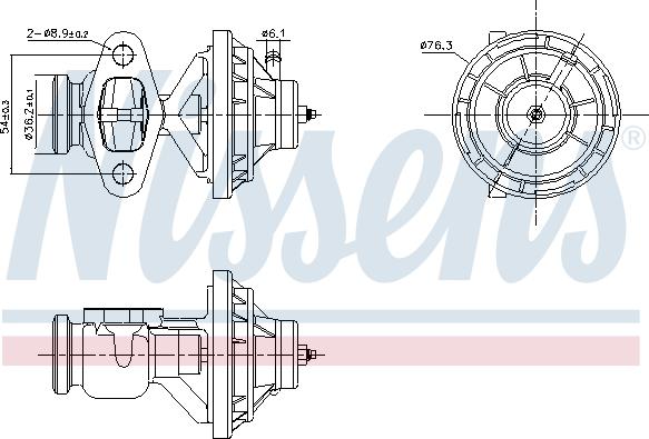 Nissens 98342 - Клапан возврата ОГ avtokuzovplus.com.ua