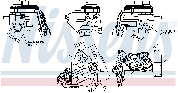 Nissens 98348 - Клапан возврата ОГ avtokuzovplus.com.ua