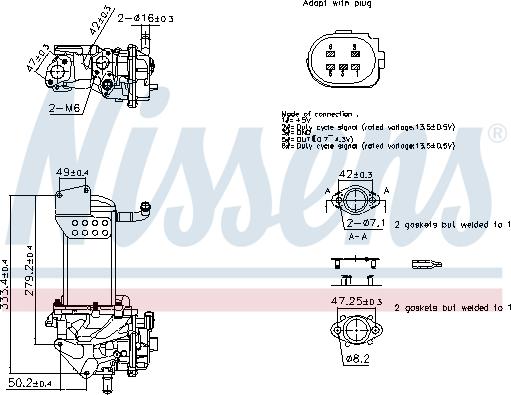 Nissens 98359 - Клапан повернення ОГ autocars.com.ua