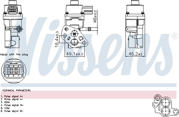 Nissens 98365 - Клапан повернення ОГ autocars.com.ua