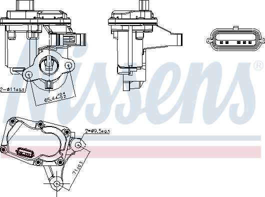 Nissens 98446 - Клапан повернення ОГ autocars.com.ua