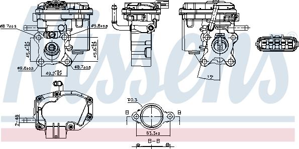 Nissens 98447 - Клапан возврата ОГ autodnr.net