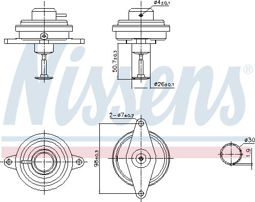 Nissens 98470 - Клапан повернення ОГ autocars.com.ua