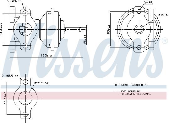 Nissens 98471 - Клапан повернення ОГ autocars.com.ua