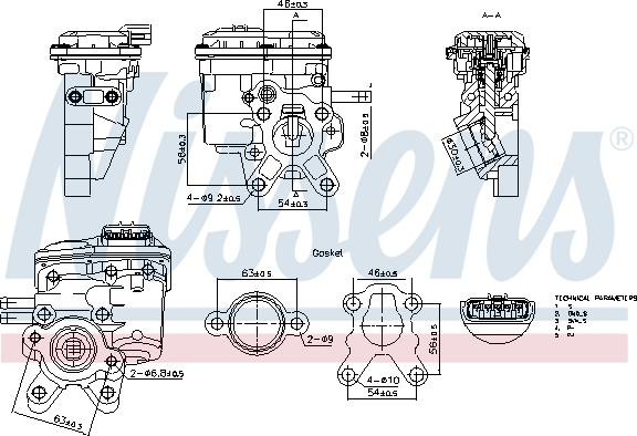 Nissens 98508 - Клапан возврата ОГ autodnr.net