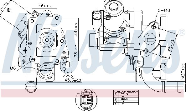 Nissens 98514 - Клапан повернення ОГ autocars.com.ua