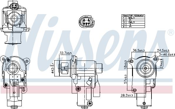 Nissens 98552 - Клапан повернення ОГ autocars.com.ua