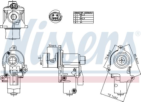 Nissens 98553 - Клапан повернення ОГ autocars.com.ua