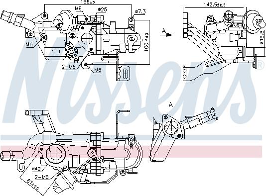 Nissens 989273 - Радиатор, рециркуляция ОГ avtokuzovplus.com.ua