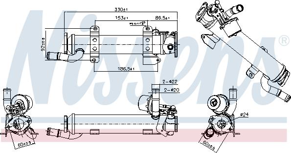 Nissens 989277 - Радиатор, рециркуляция ОГ avtokuzovplus.com.ua