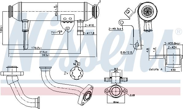 Nissens 989283 - Радіатор, рециркуляція ОГ autocars.com.ua