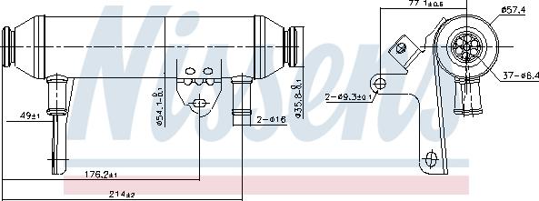 Nissens 989292 - Радіатор, рециркуляція ОГ autocars.com.ua