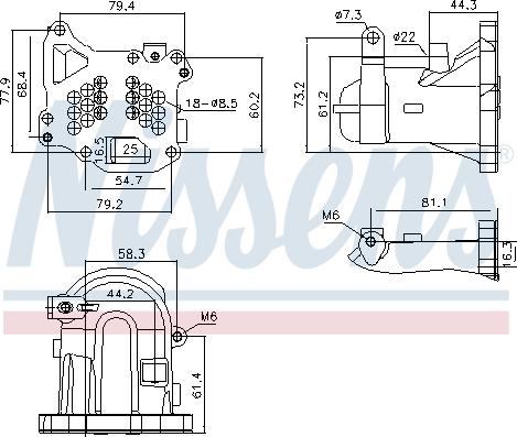 Nissens 989313 - Радіатор, рециркуляція ОГ autocars.com.ua