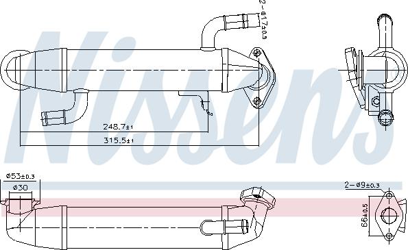 Nissens 989406 - Радиатор, рециркуляция ОГ avtokuzovplus.com.ua