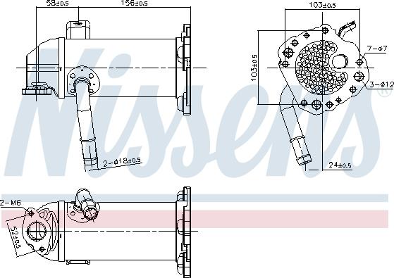 Nissens 989431 - Радиатор, рециркуляция ОГ avtokuzovplus.com.ua