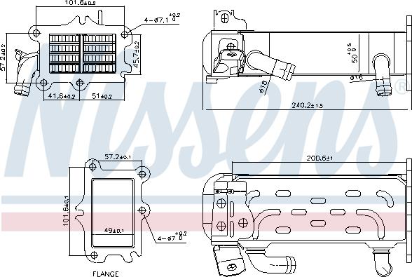 Nissens 989447 - Радіатор, рециркуляція ОГ autocars.com.ua