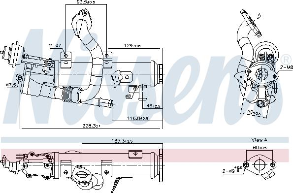 Nissens 989448 - Радиатор, рециркуляция ОГ autodnr.net