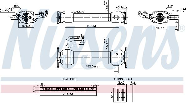 Nissens 989476 - Радіатор, рециркуляція ОГ autocars.com.ua