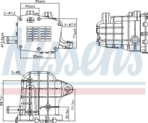 Nissens 989481 - Радіатор, рециркуляція ОГ autocars.com.ua