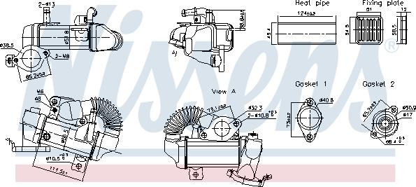 Nissens 989494 - Радіатор, рециркуляція ОГ autocars.com.ua