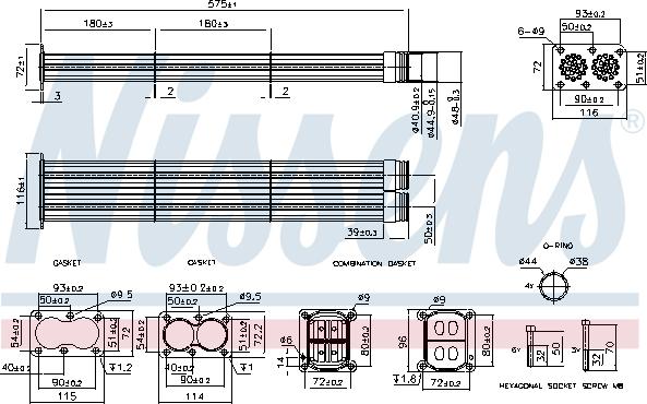 NISSENS 989565 - Радіатор, рециркуляція ОГ autocars.com.ua